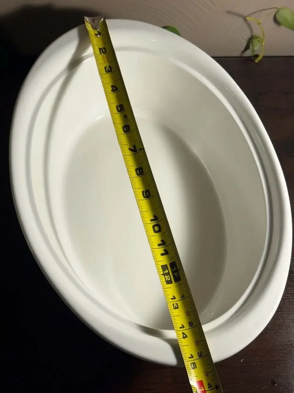 CorningWare French White 4 Quart Oval Stoneware Casserole Baker Dish